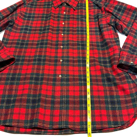 Pendleton Lodge Shirt Vintage 100% Virgin Wool Button Front Plaid Men's Size XL. - Picture 6 of 6